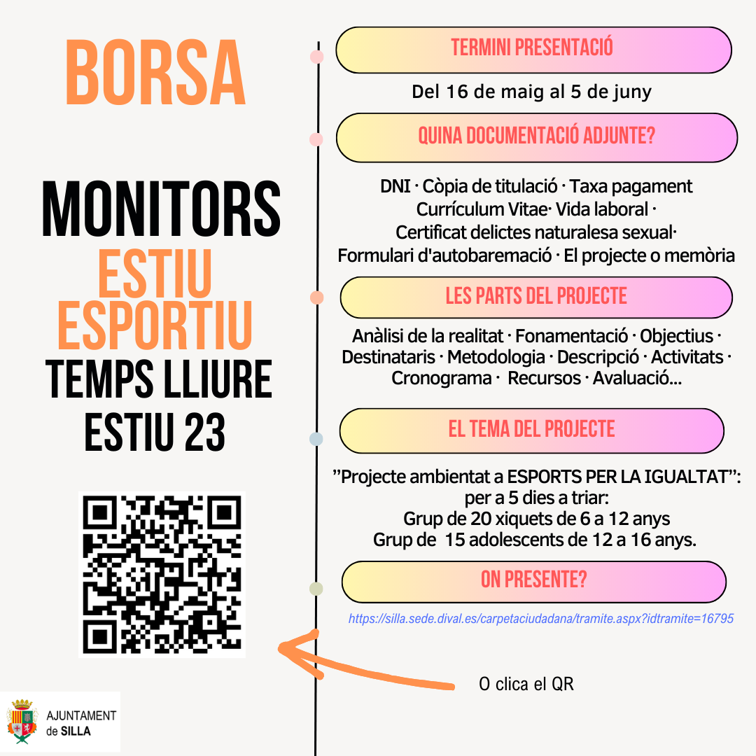 Borsa Escola d'estiu i campament