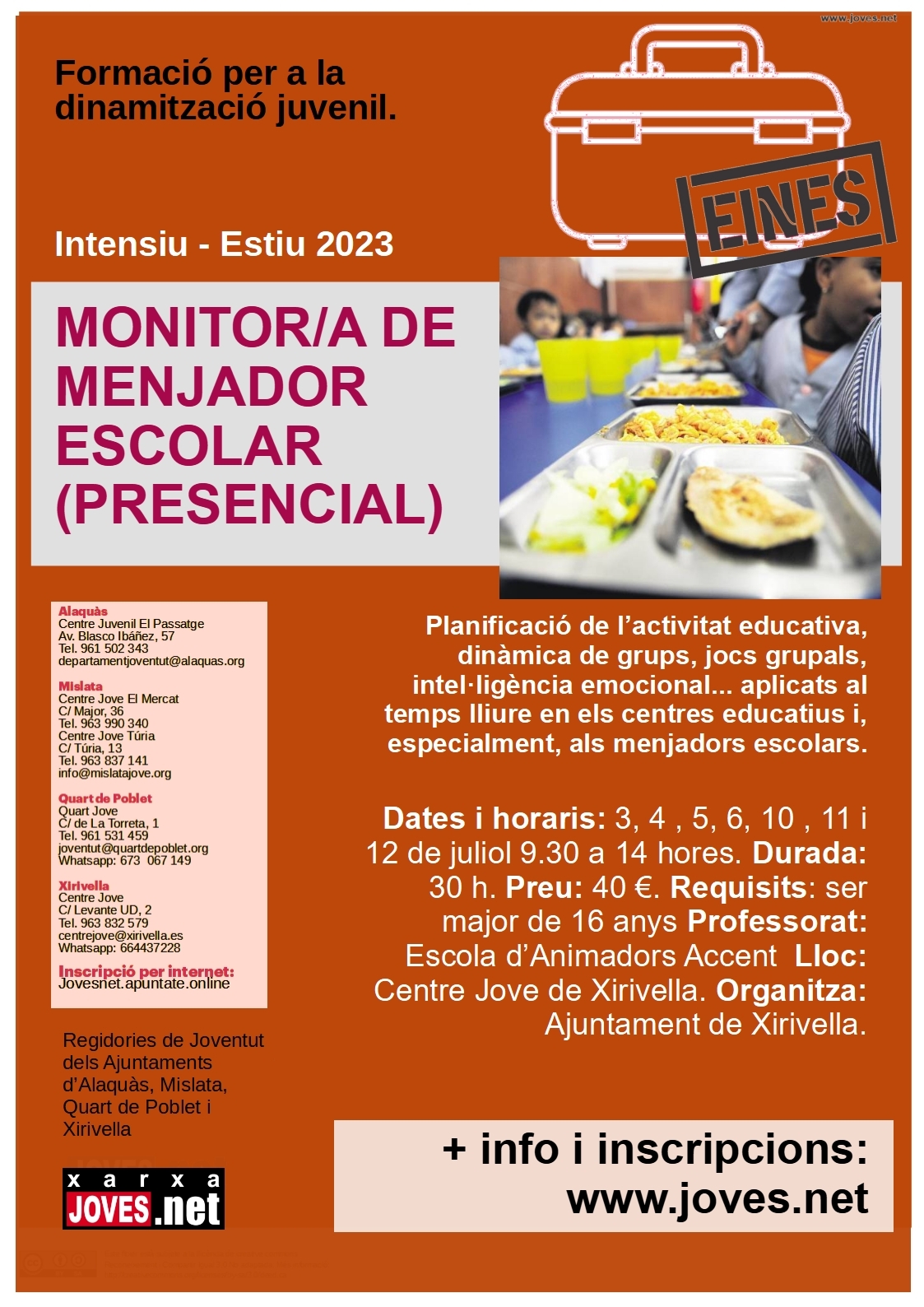 Cartell  curs educador menjador