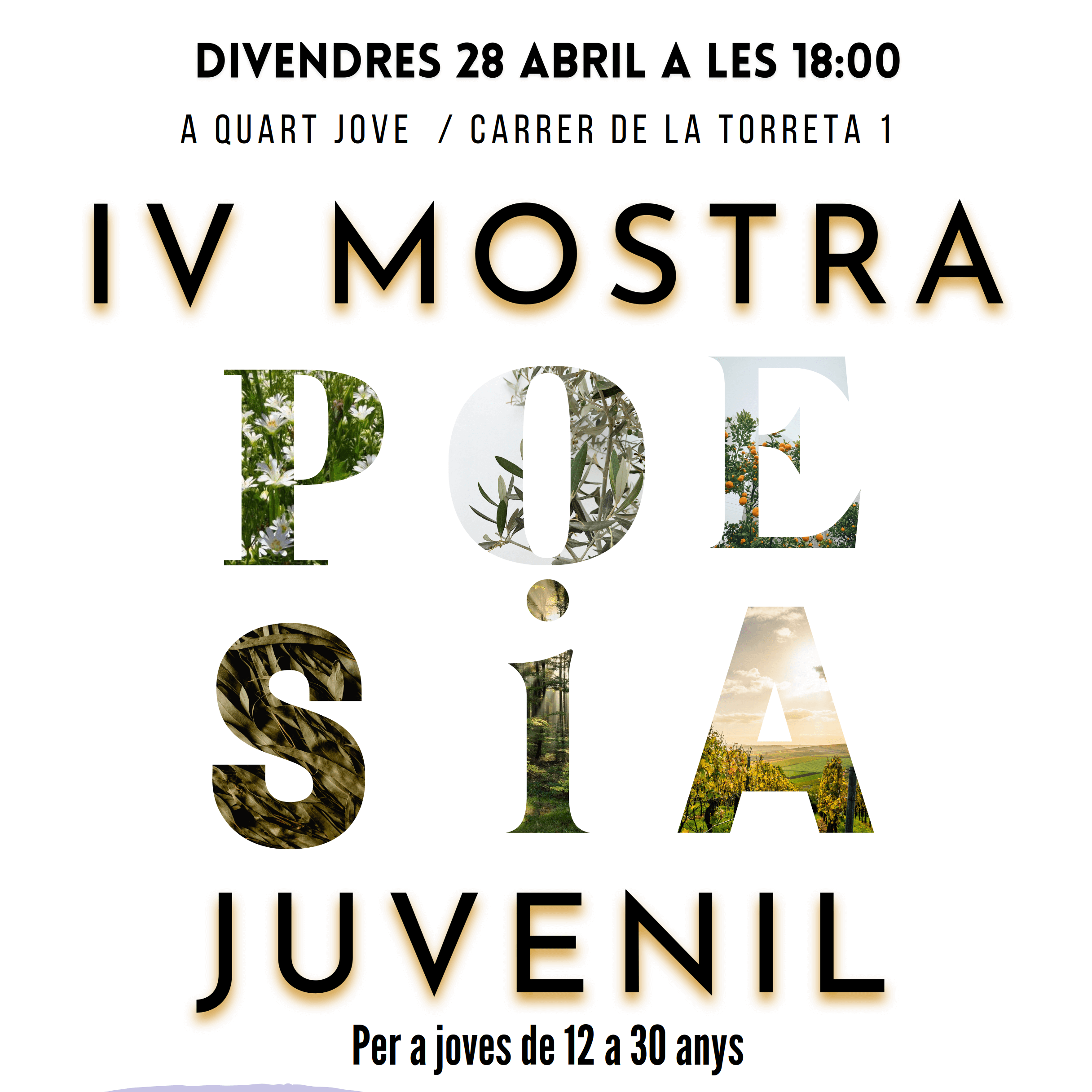 Cartell IV Mostra de Poesia de Quart de Poblet